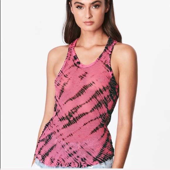 LF Stores ALLIGATOR TIE DYE NETTING tank top - Picture 3 of 3